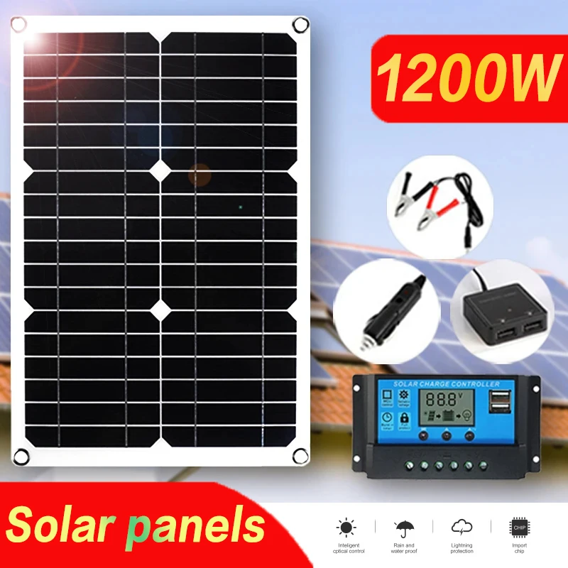 Jinko Solar Panel Cheetah - Panel słoneczny 1200W, ładowarka solarna 12V